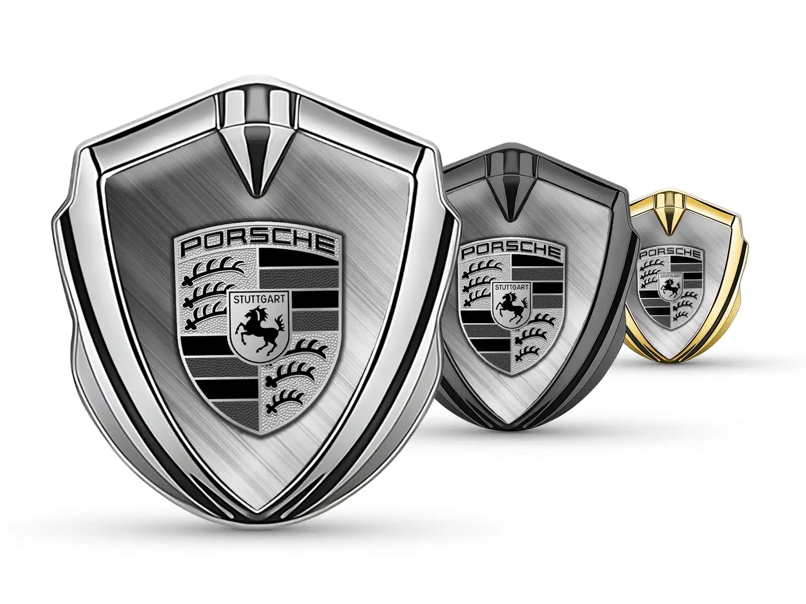 Porsche Emblema Coche Insignia Minimal Esquema Universal Ajuste